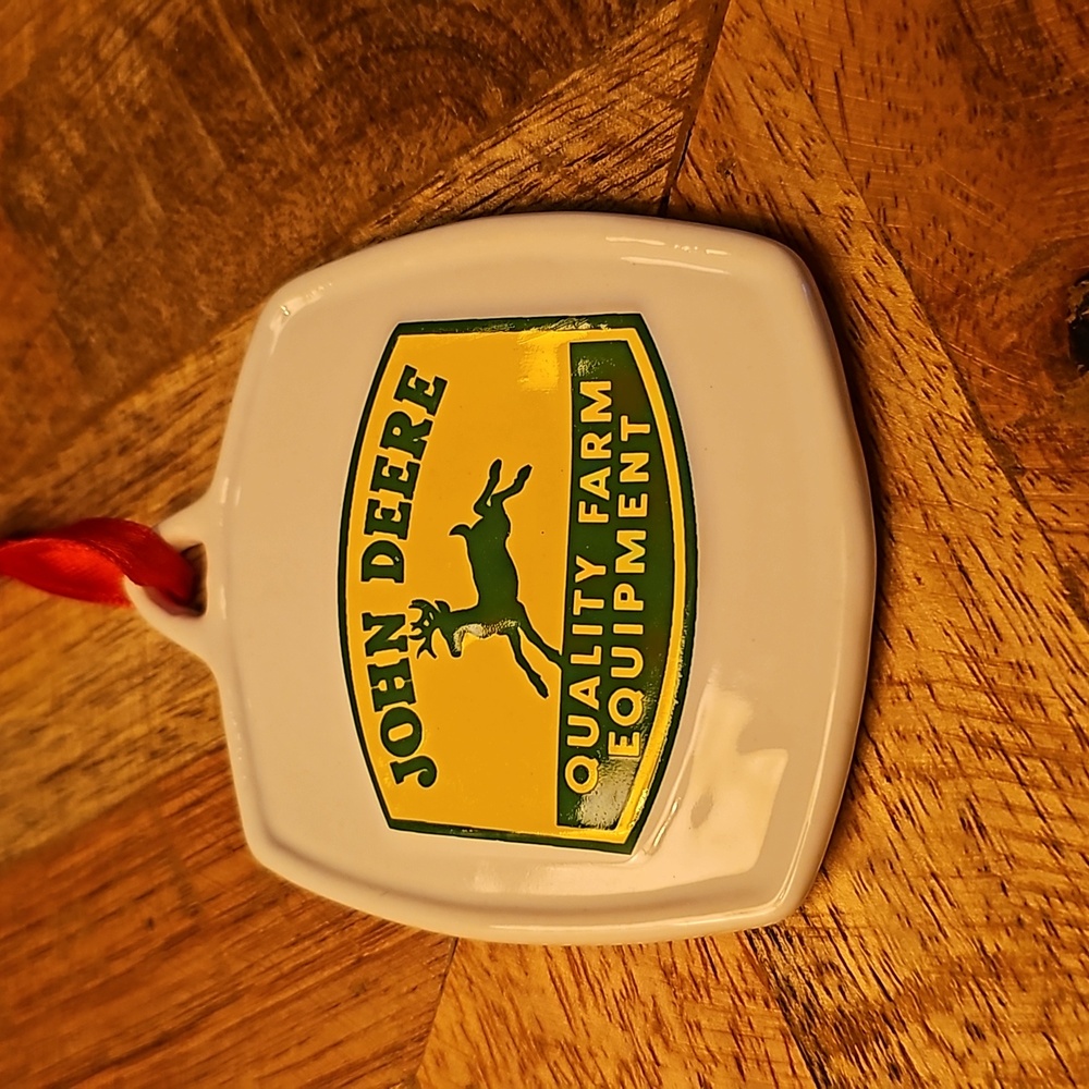John Deere Christmas ornament logo